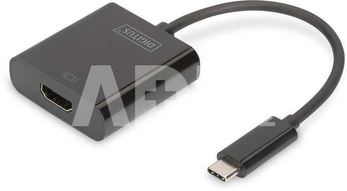 Digitus USB Type-C to HDMI Adapter DA-70852 0.15 m, Black, USB Type-C