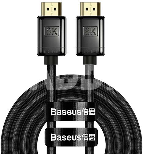 Baseus High Definition Series HDMI 2.1 cable, 8K 60Hz, 3D, HDR, 48Gbps, 2m (black)