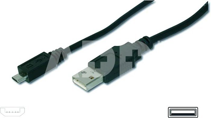 DIGITUS USB 2.0 connect. cable Typ-A USB 2.0 compatible 1m