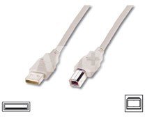 Logilink USB 2.0 connection cable USB A male, USB B male, 5 m, Grey