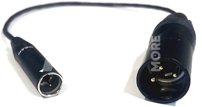 Mini XLR (M) / XLR (M) audio cable 0,3m