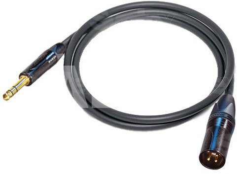 L-2T2S microphone cable 6,0mm, XLR (M) / JACK TRS 6,3mm 0,3m, BLK
