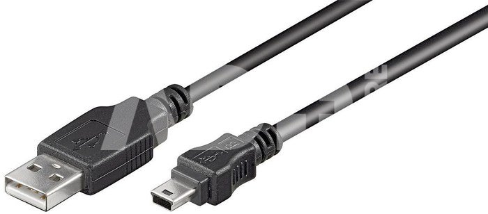 Goobay USB 2.0 Hi-Speed cable 50768 3 m, Black, USB 2.0 mini male (type B, 5-pin), USB 2.0 male (type A)