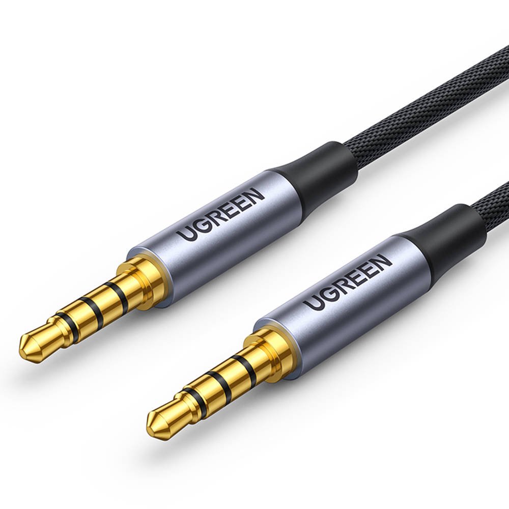 Kabelis 3.5mm 4pin kištukas - 3.5mm kištukas 4pin 2m juodas AV183 UGREEN