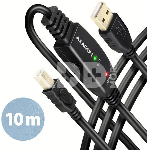 AXAGON ADR-210B USB 2.0 A-M -> B-M active connecting/repeater cable 10m