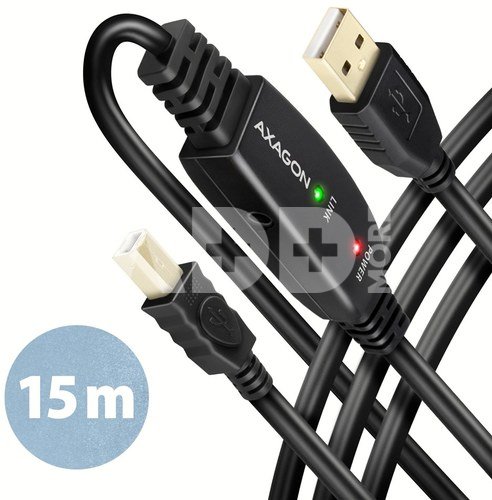 AXAGON ADR-215B USB 2.0 A-M -> B-M active connecting/repeater cable 15m