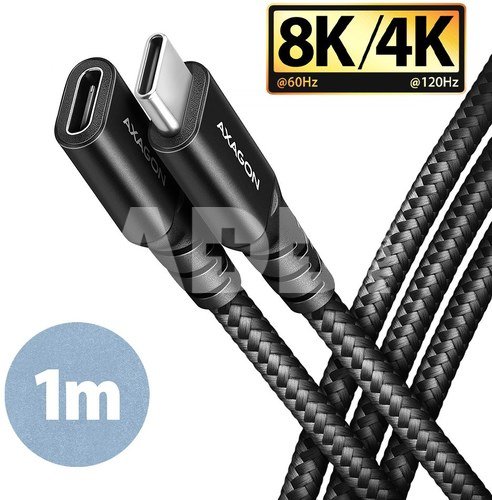 AXAGON BUCM32-CF10AB extensions cable USB-C (M) <-> USB-C (F), 1m, USB 20Gbps, PD 240W 5A