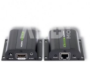 Techly HDMI Extender on Cat.5e/6/6a/7 twisted pair cable, with IR receiver, black
