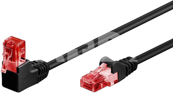 Goobay Patch Cable 51515 Cat 6, U/UTP, Black, 1 m