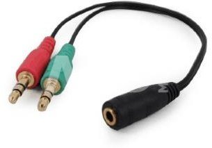 CABLE AUDIO 3.5MM SOCKET TO/2X3.5MM PLUG CCA-418 GEMBIRD