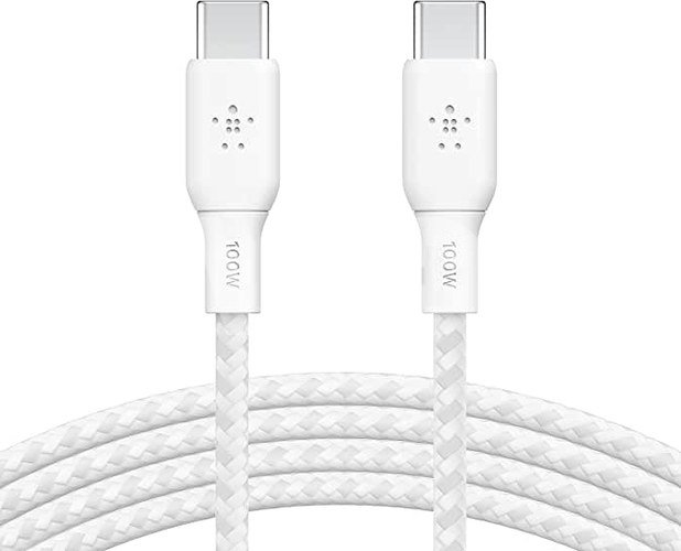 Belkin braided USB-C/USB-C Cable 100W 2m white CAB014bt2MWH