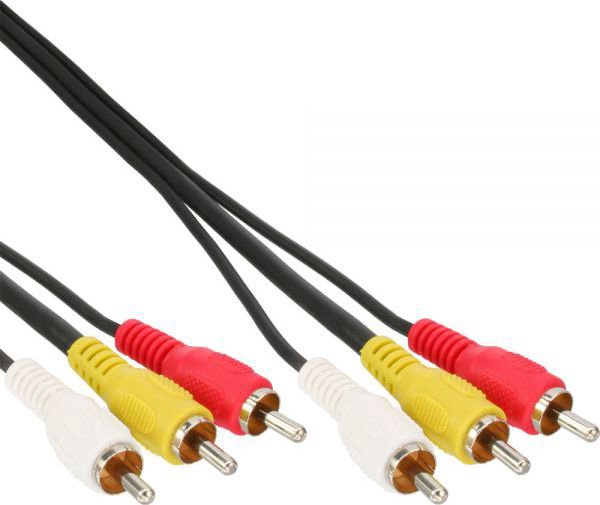 Cable Intos RCA (Cinch) x3 - RCA (Cinch) x3 0.5m black (89650)
