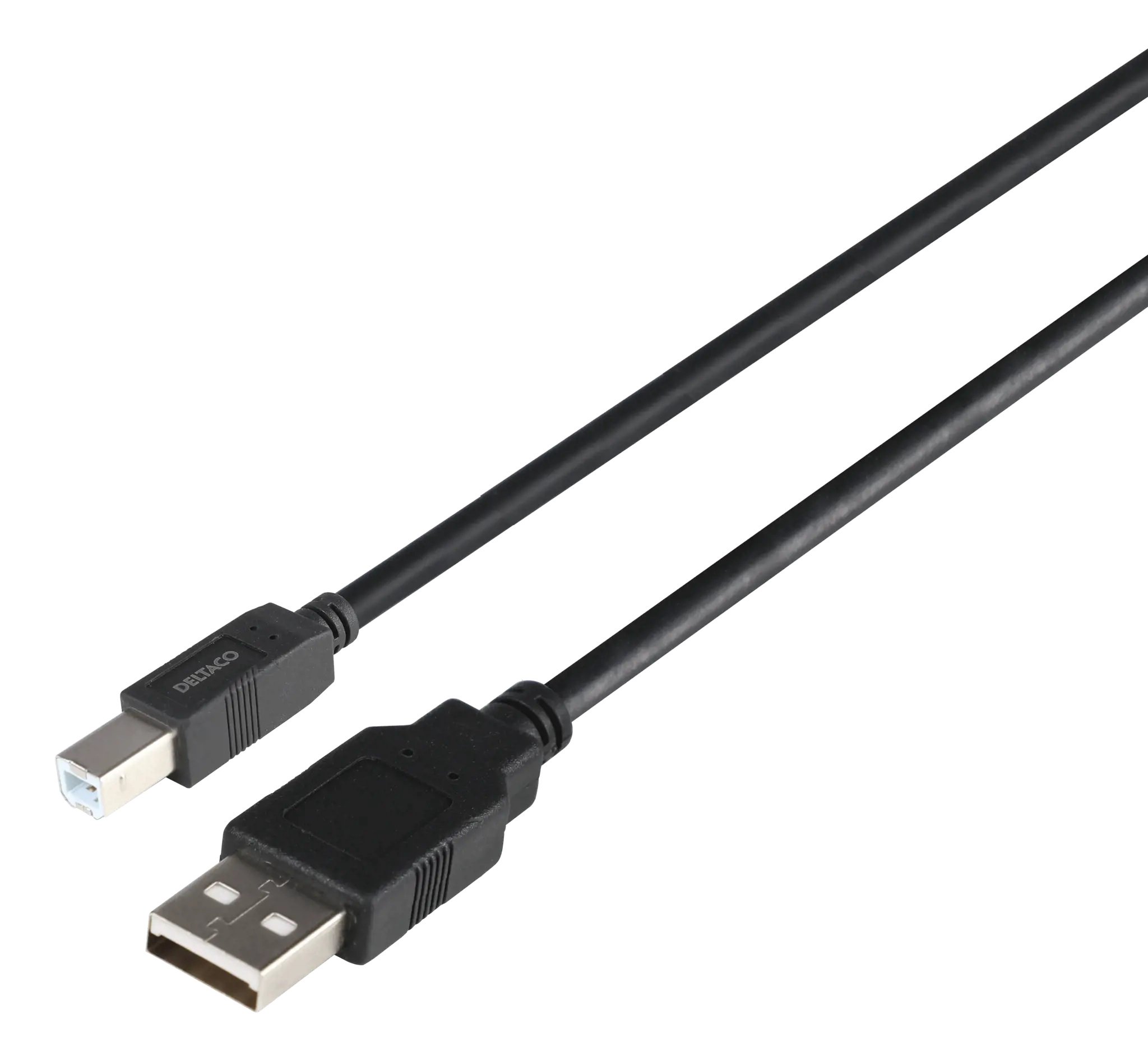 DELTACO USB 2.0 kabelis, USB-A kištukas - USB-B kištukas, LSZH, 1m, juodasVisiškai įprastas USB ka