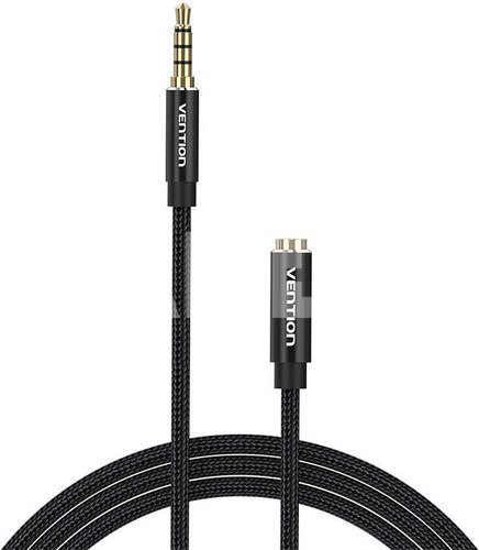 TRRS 3.5mm Male to 3.5mm Female Audio Extender 5m Vention BHCBJ Black