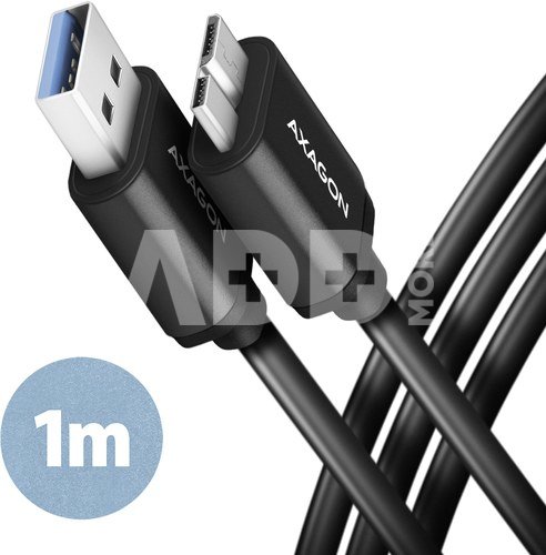 AXAGON Data and charging cable, 1 m | BUMM3-AM10AB | USB Type A to USB Type Micro-B