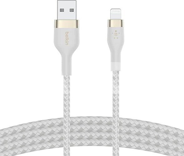 Belkin Flex Lightning/USB-A 2m mfi cert., white CAA010bt2MWH