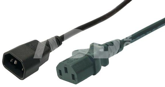 LogiLink Power cord extension male/female 1,8m black