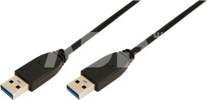 Logilink CU0038 USB cable, USB 3.0 (Type A) male, USB 3.0 (Type A) male, 1 m, Black