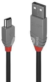 CABLE USB2 A TO MINI-B 5M/ANTHRA 36725 LINDY