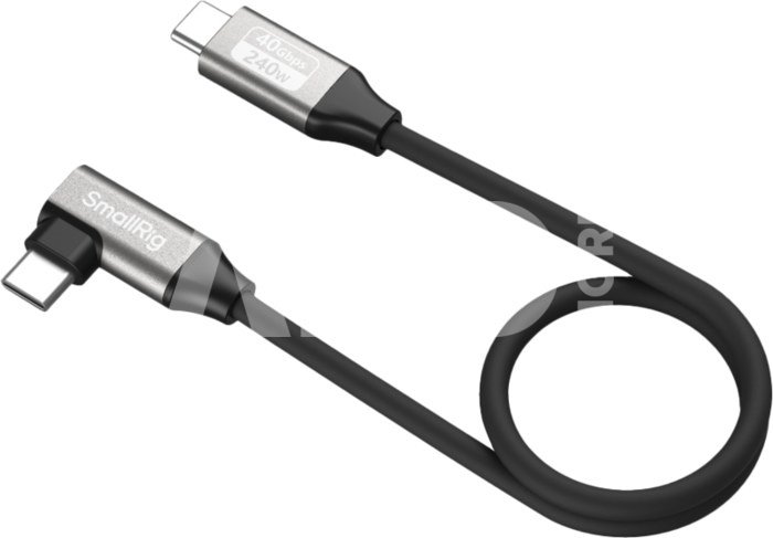 SmallRig 5075 USB-C Data Cable (Straight to Angled, 35cm (40Gbps + 240W + 8K)