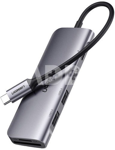 Adapter HUB UGREEN CM195 USB-C to HDMI, 2x USB-A 3.0, SD/TF, PD