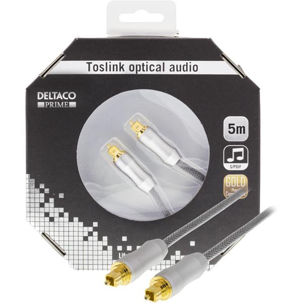 Kabelis DELTACO PRIME Toslink-optinis, 5.0m / TOTO-15-K