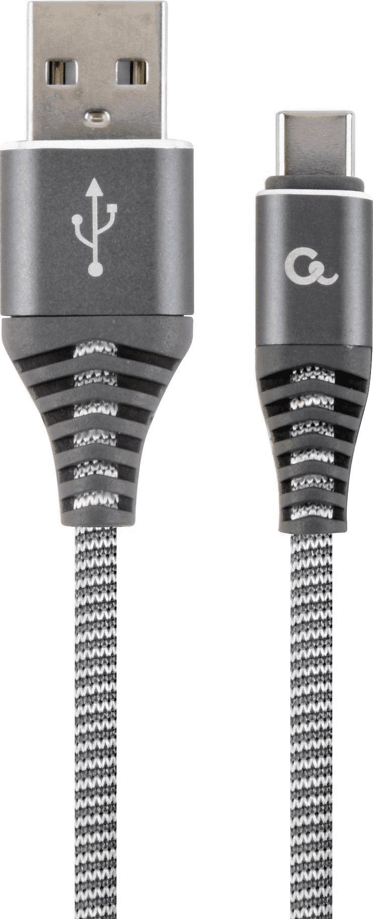 Gembird CC-USB2B-AMCM-2M-WB2 USB kabelis 2.0 USB A USB C Pilka, Balta