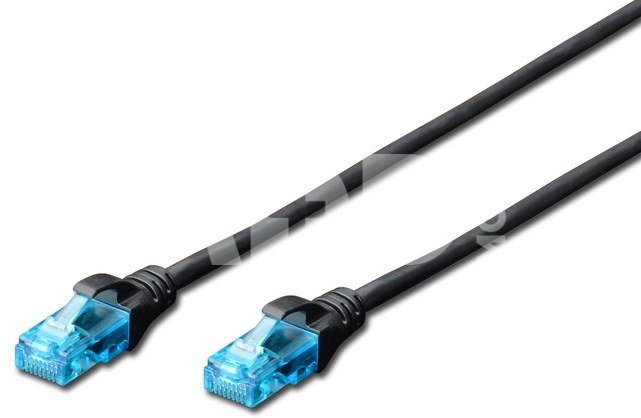 Digitus Patch cord U/UTP kat.5e PVC 0,5m black