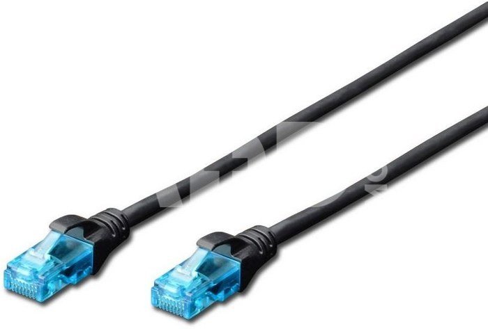 Digitus Patch cord RJ45/RJ45 U/UTP kat. 5e 3,0m AWG 26/7 PVC Black