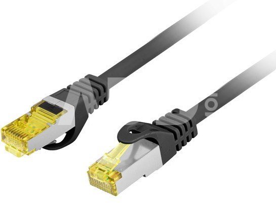 Lanberg Patchcord cat.6a S/FTP LSZH CU 1m fluke passed black
