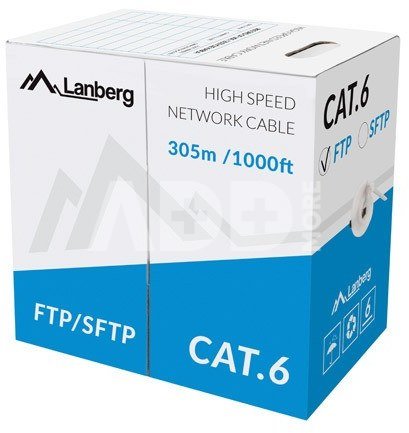 Lanberg Cable FTP Cat.6 CU 305 m wire grey