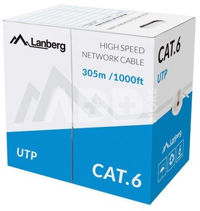 Lanberg Cable UTP Cat.6 CU 305 m wire grey