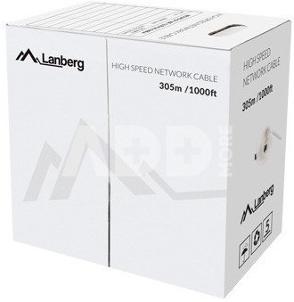 Lanberg Cable UTP Cat.5E CU 305 m wire FLUKE LCU5-12CU-0305-S grey