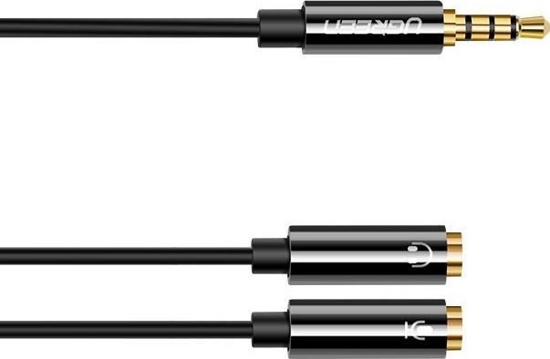 Cable Ugreen Jack 3.5mm - Jack 3.5mm x2 0.2m black (30620)