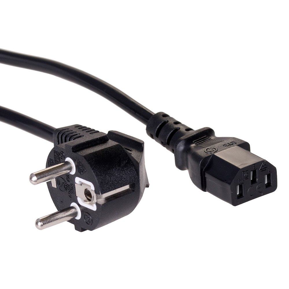 Akyga AK-PC-06A maitinimo kabelis Juoda 3 m CEE7/7 IEC C13