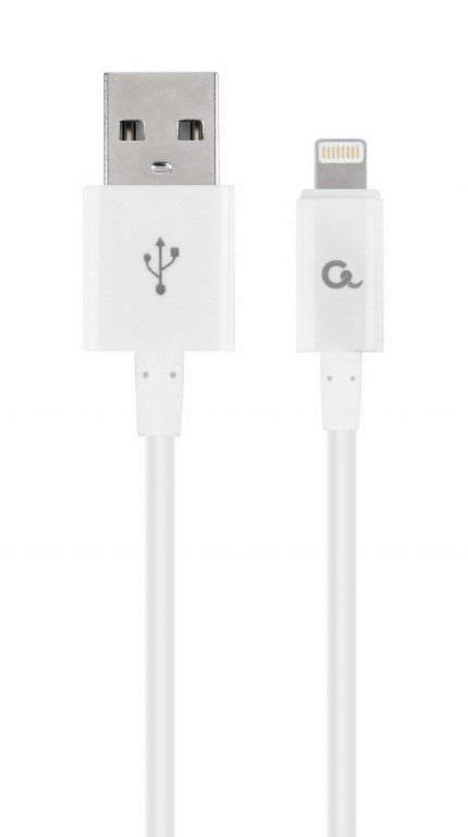 Cablexpert CC-USB2P-AMLM-2M-W „Lightning“ kabelis Balta