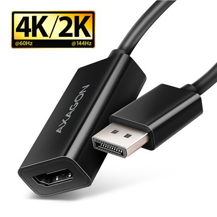 Audio kabelis AXAGON Active adapter RVD-HI20N  DisplayPort to HDMI  0.15 m