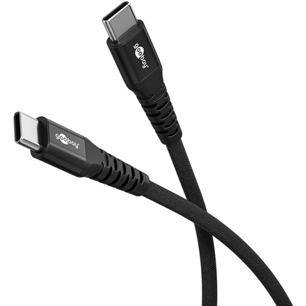 Audio kabelis Goobay USB-C Supersoft Textile Cable with Metal Plugs  73954