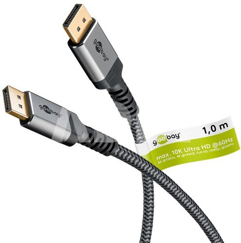 Goobay DisplayPort Cable 2.0/2.1, 80 Gbit/s | 75684 | DisplayPort to DisplayPort