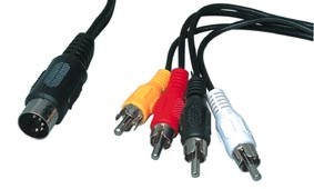 Kabelis DIN 5pin kištukas - 4xRCA kištukas 1.2m