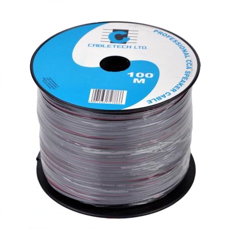 Laidas kolonėlėms 2x0.16mm² juodas/raudonas, laidininkas CCA (variuotas aliuminis)