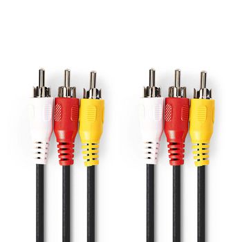 Kabelis 3xRCA - 3xRCA kištukai 1.5 m