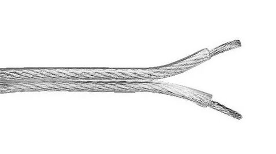 Laidas kolonėlėms 2x0.5mm² skaidrus (varinis, alavuotas) TLgYp (L1) RoHS