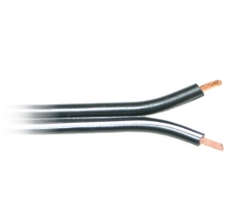 Laidas kolonėlėms 2x0.35mm² juodas/juodas su balta juosta (varinis) TLYp RoHS