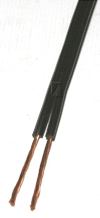 Laidas kolonėlėms 2x0.75mm² juodas/juodas su balta juostele (varinis) TLYp RoHS