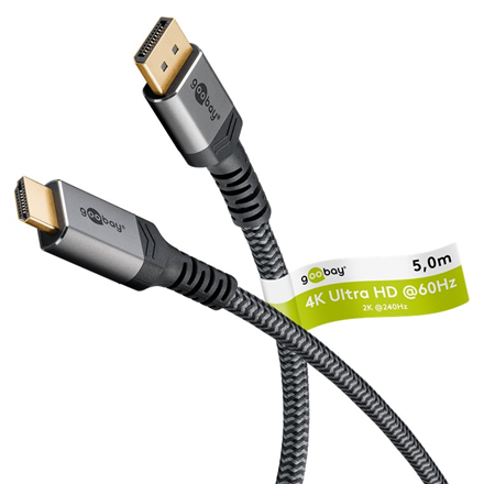 Audio kabelis Goobay DisplayPort to HDMI Cable  65271  5 m