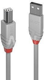 CABLE USB2 A-B 2M/ANTHRA GREY36683 LINDY