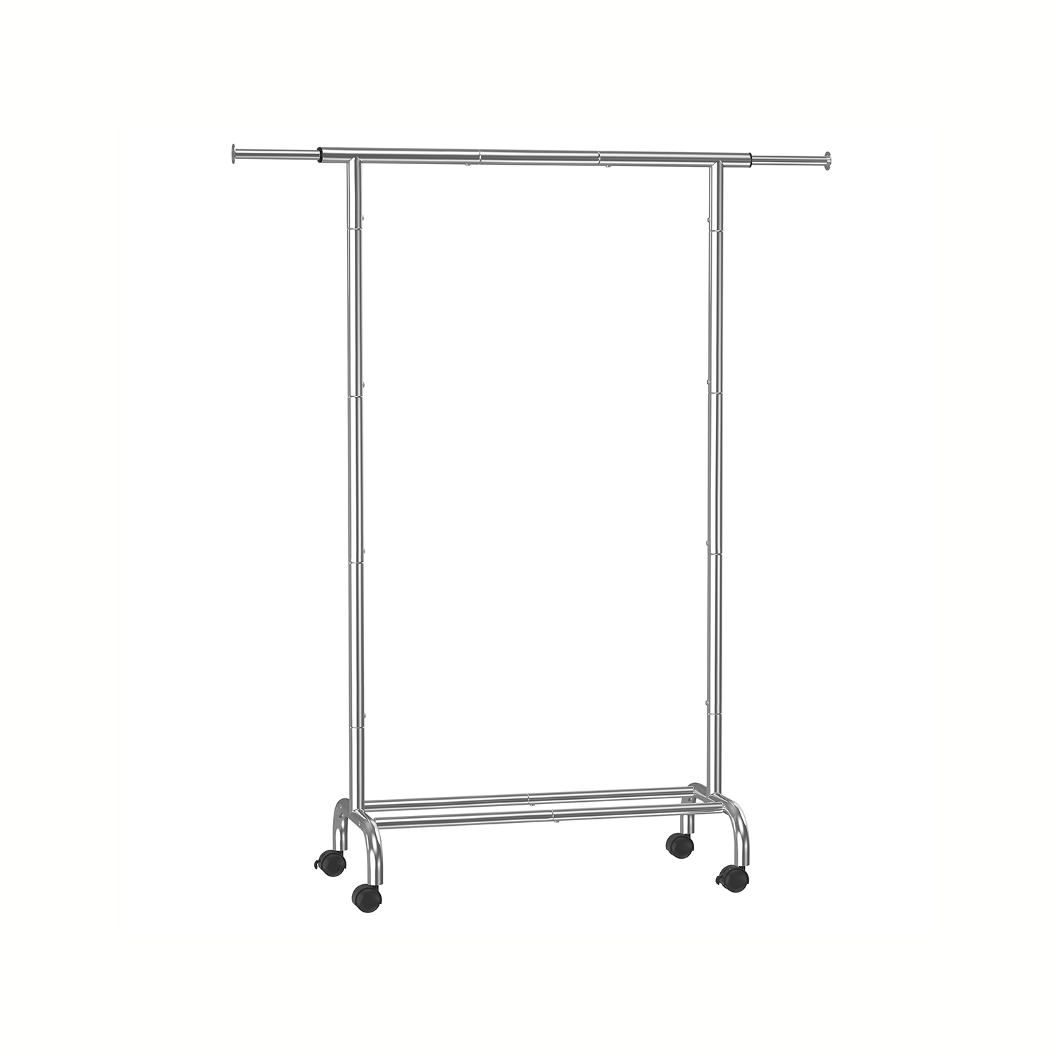 Kompaktiška Drabužių kabykla ant ratukų iki 45 kg | 40 x (83-120) x 156 cm | Pilka
