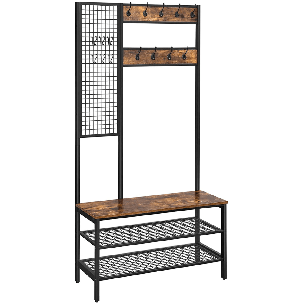 Industrinio stiliaus "rustic" prieškambario kabykla 185 cm
