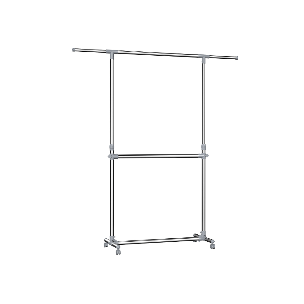 Mobili drabžių kabykla ant ratukų | Ištraukiama 113-198 cm